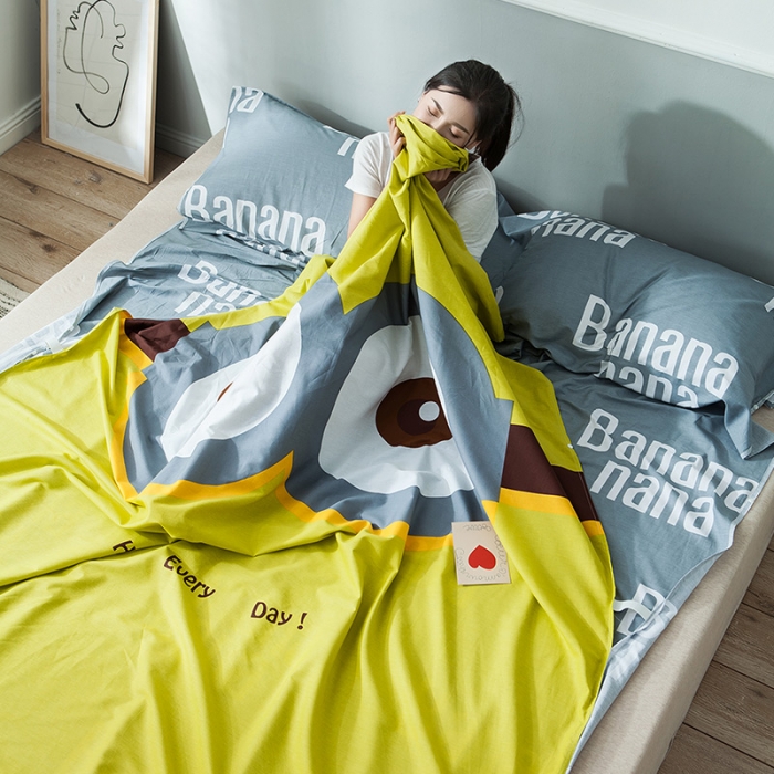 91家纺网 家纺一手货源 找家纺 涵宸家纺 新款全棉大版平网-睡袋大眼萌仔