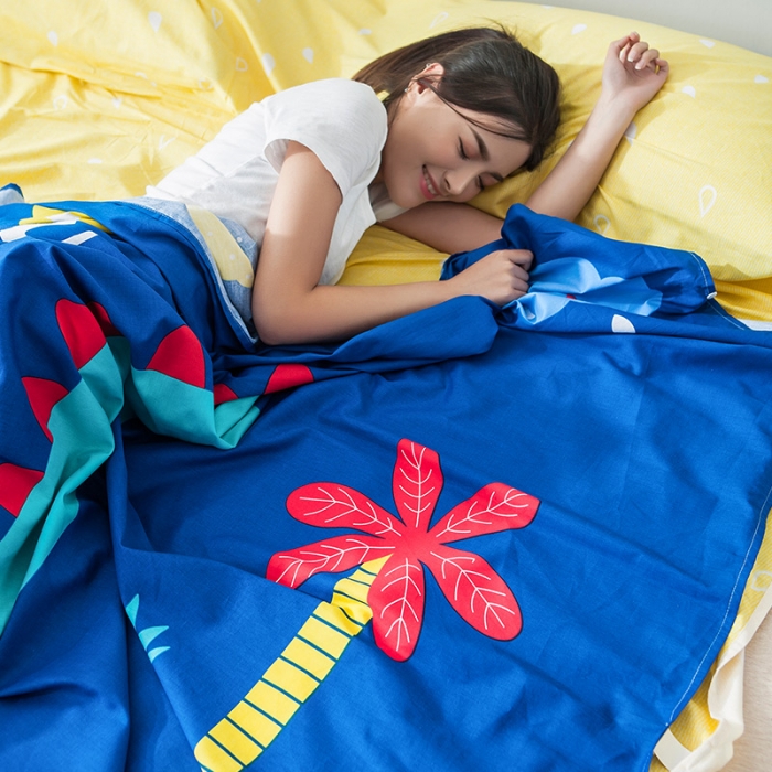 91家纺网 家纺一手货源 找家纺 涵宸家纺 新款全棉大版平网-睡袋恐龙乐园