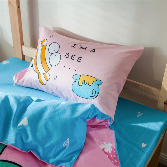 91家纺网 家纺一手货源 找家纺 涵宸家纺 全棉平网大版三件套系列 草莓