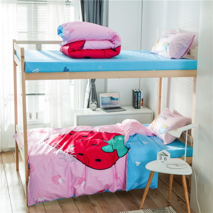 91家纺网 家纺一手货源 找家纺 涵宸家纺 全棉平网大版三件套系列 草莓