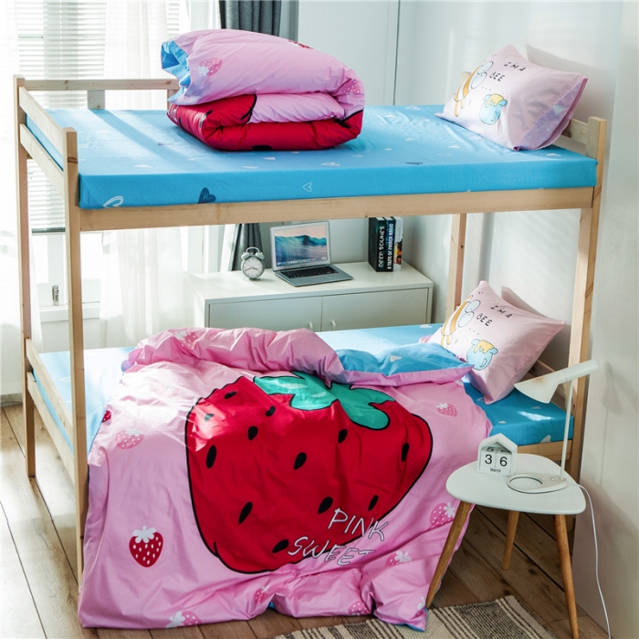 91家纺网 家纺一手货源 找家纺 涵宸家纺 全棉平网大版三件套系列 草莓