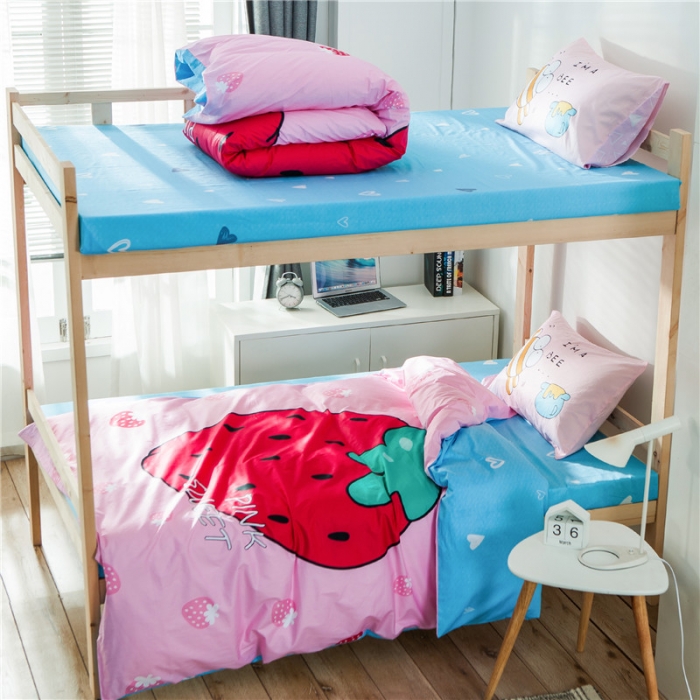 91家纺网 家纺一手货源 找家纺 涵宸家纺 全棉平网大版三件套系列 草莓