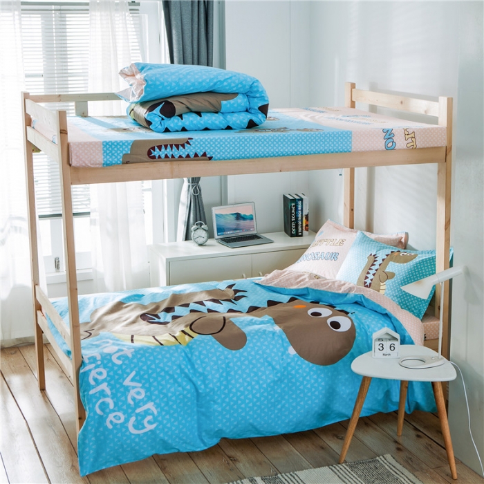 91家纺网 家纺一手货源 找家纺 涵宸家纺 全棉平网大版三件套系列 大话侏罗纪