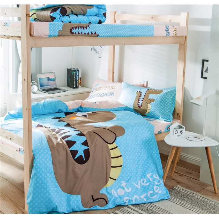 91家纺网 家纺一手货源 找家纺 涵宸家纺 全棉平网大版三件套系列 大话侏罗纪