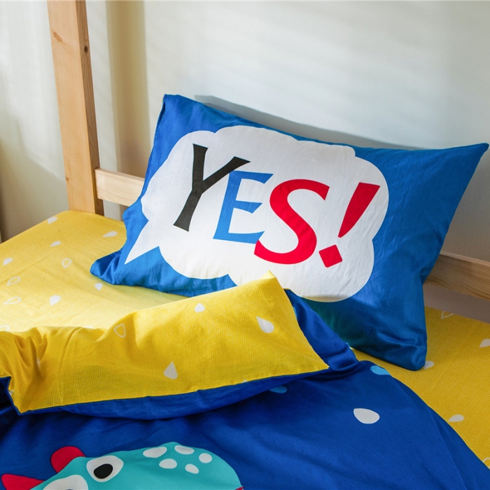 91家纺网 家纺一手货源 找家纺 涵宸家纺 全棉平网大版三件套系列 恐龙乐园