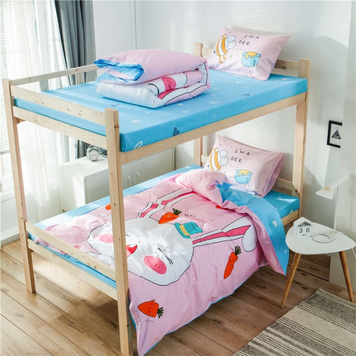 91家纺网 家纺一手货源 找家纺 涵宸家纺 全棉平网大版三件套系列 兔宝宝