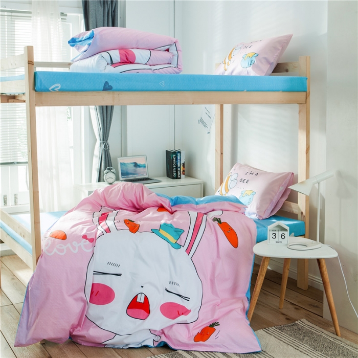 91家纺网 家纺一手货源 找家纺 涵宸家纺 全棉平网大版三件套系列 兔宝宝