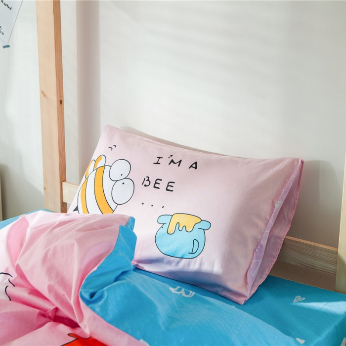 91家纺网 家纺一手货源 找家纺 涵宸家纺 全棉平网大版三件套系列 兔宝宝