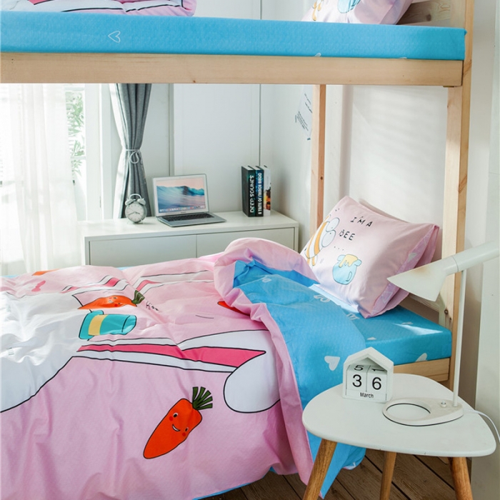 91家纺网 家纺一手货源 找家纺 涵宸家纺 全棉平网大版三件套系列 兔宝宝