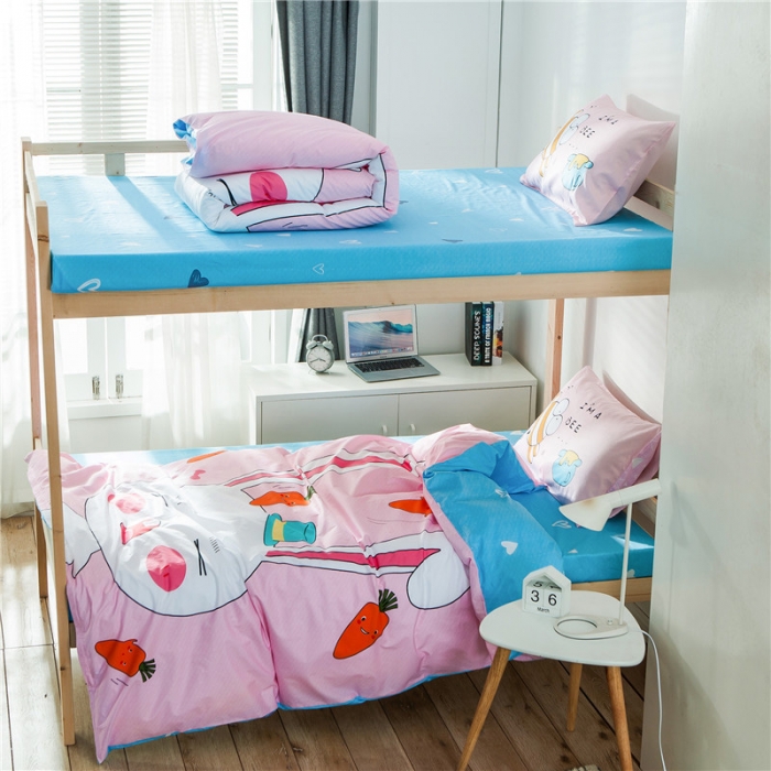 91家纺网 家纺一手货源 找家纺 涵宸家纺 全棉平网大版三件套系列 兔宝宝