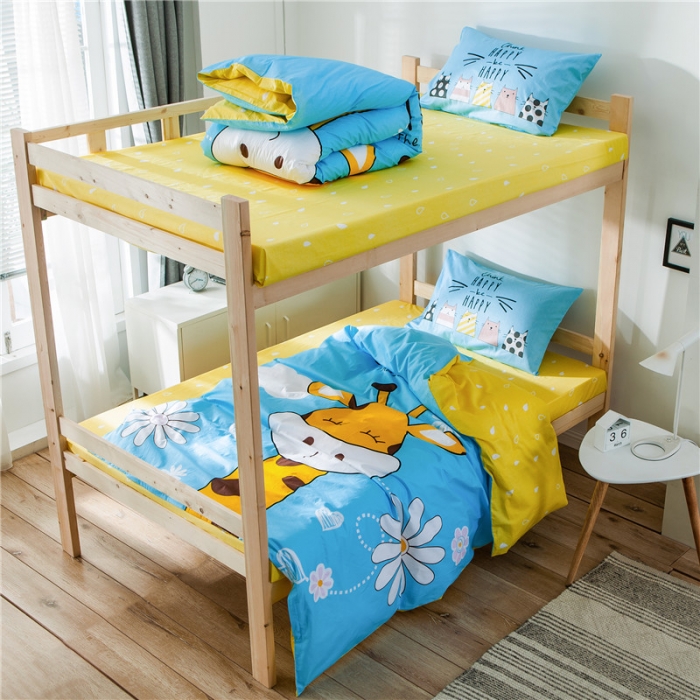 91家纺网 家纺一手货源 找家纺 涵宸家纺 全棉平网大版三件套系列 萌鹿