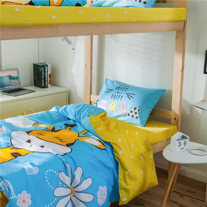 91家纺网 家纺一手货源 找家纺 涵宸家纺 全棉平网大版三件套系列 萌鹿