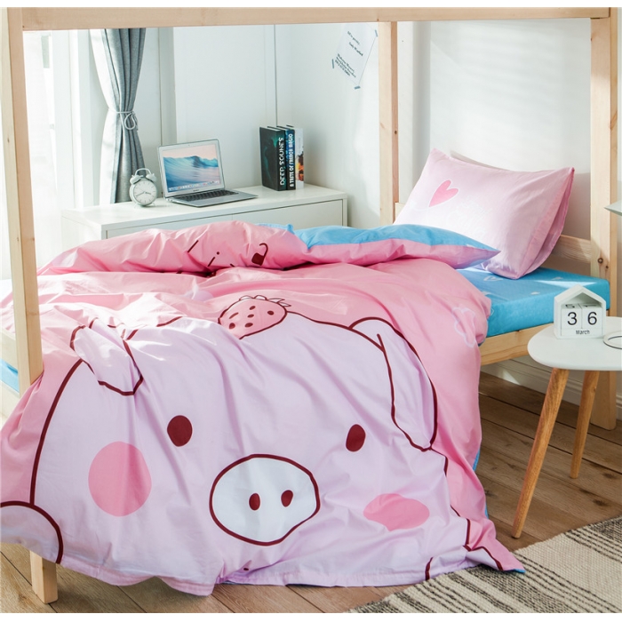 91家纺网 家纺一手货源 找家纺 涵宸家纺 全棉平网大版三件套系列 baby猪