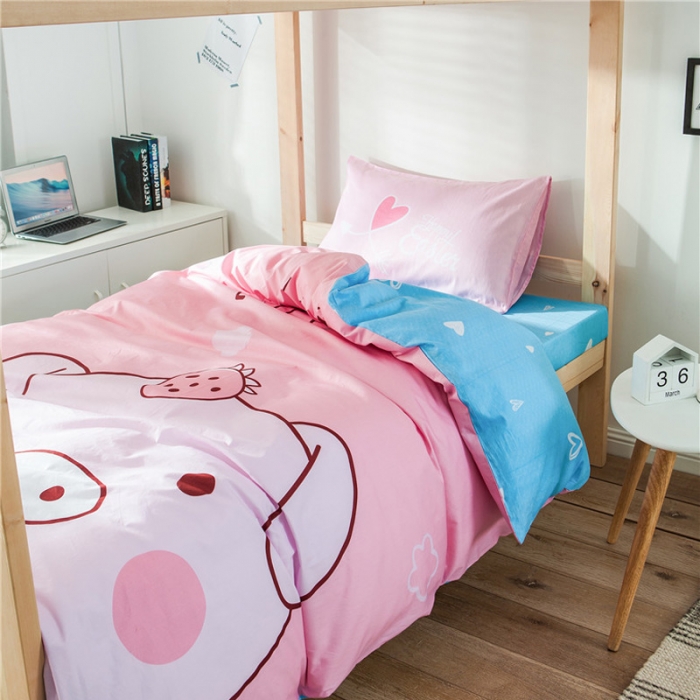 91家纺网 家纺一手货源 找家纺 涵宸家纺 全棉平网大版三件套系列 baby猪