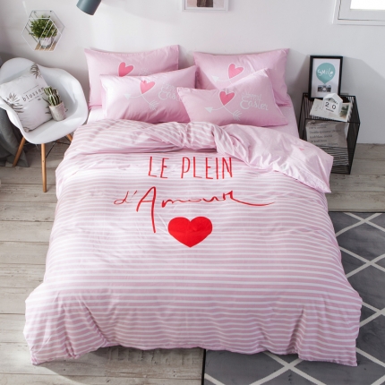 91家纺网 家纺一手货源 找家纺 加厚全棉刺绣四件套全棉卡通四件套大版四件套全棉三件套儿童 积木