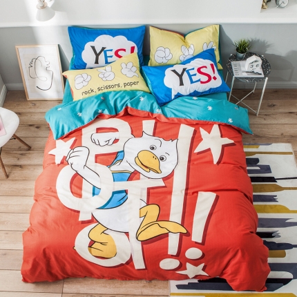 91家纺网 家纺一手货源 找家纺 加厚全棉刺绣四件套全棉卡通四件套大版四件套全棉三件套儿童 积木