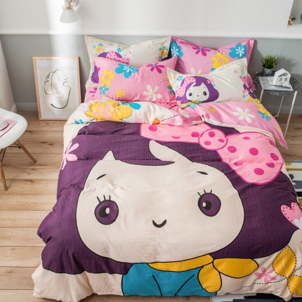 91家纺网 家纺一手货源 找家纺 加厚全棉刺绣四件套全棉卡通四件套大版四件套全棉三件套儿童 积木