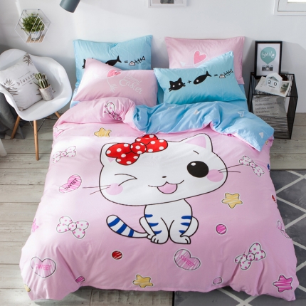 91家纺网 家纺一手货源 找家纺 加厚全棉刺绣四件套全棉卡通四件套大版四件套全棉三件套儿童 积木