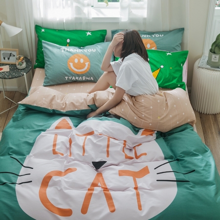 91家纺网 家纺一手货源 找家纺 加厚全棉刺绣四件套全棉卡通四件套大版四件套全棉三件套儿童 积木