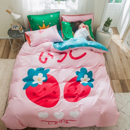 91家纺网 家纺一手货源 找家纺 加厚全棉刺绣四件套全棉卡通四件套大版四件套全棉三件套儿童 积木