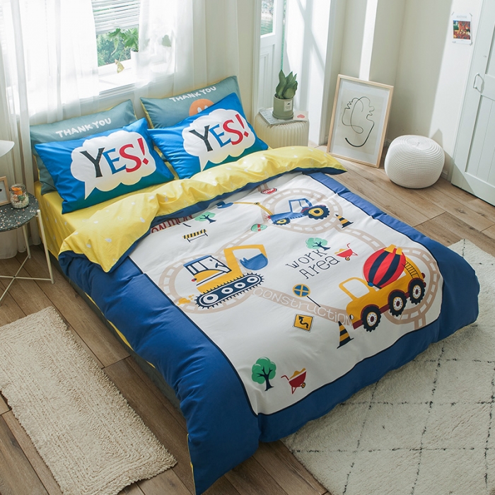 91家纺网 家纺一手货源 找家纺 加厚全棉刺绣四件套全棉卡通四件套大版四件套全棉三件套儿童 积木