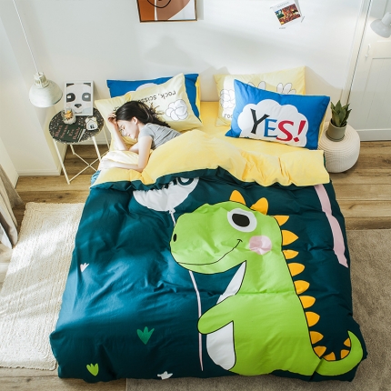 91家纺网 家纺一手货源 找家纺 （总）涵宸 chen新款绒-A棉大版B绒四件套