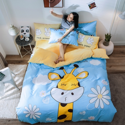 91家纺网 家纺一手货源 找家纺 （总）涵宸 chen新款绒-A棉大版B绒四件套