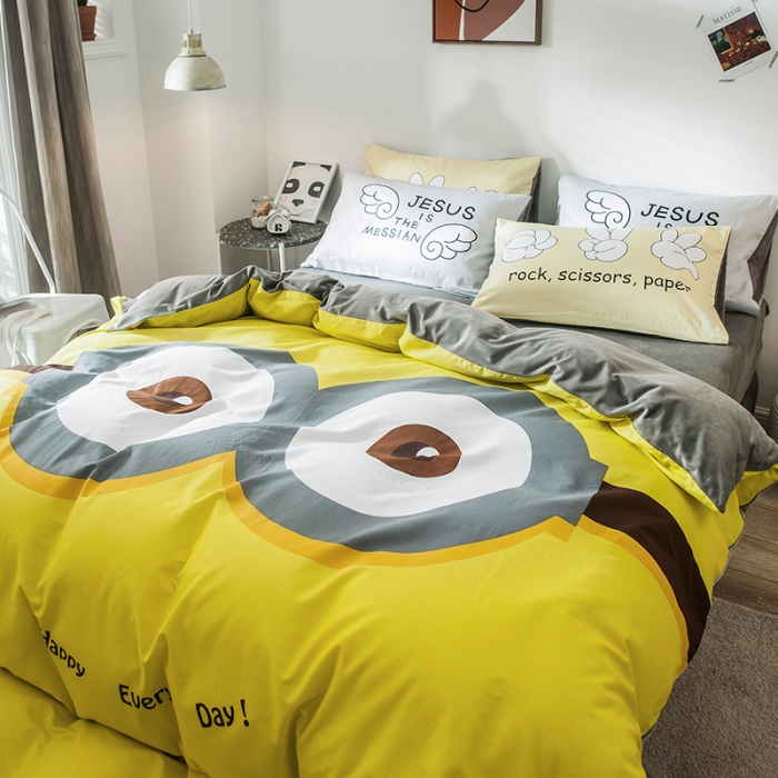 91家纺网 家纺一手货源 找家纺 （总）涵宸 chen新款绒-A棉大版B绒四件套