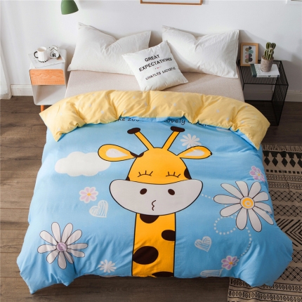 91家纺网 家纺一手货源 找家纺 总单品大版全棉被套纯棉卡通被套儿童被套四件套学生被套单被套