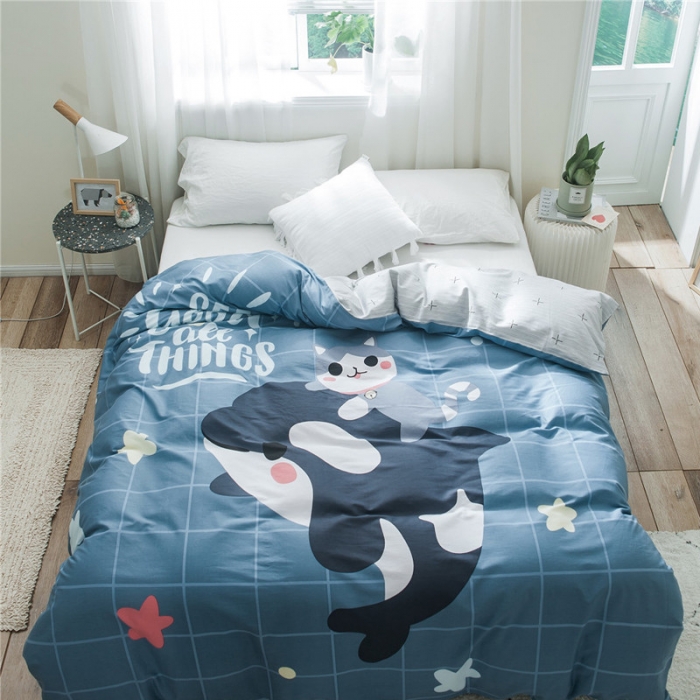 91家纺网 家纺一手货源 找家纺 总单品大版全棉被套纯棉卡通被套儿童被套四件套学生被套单被套