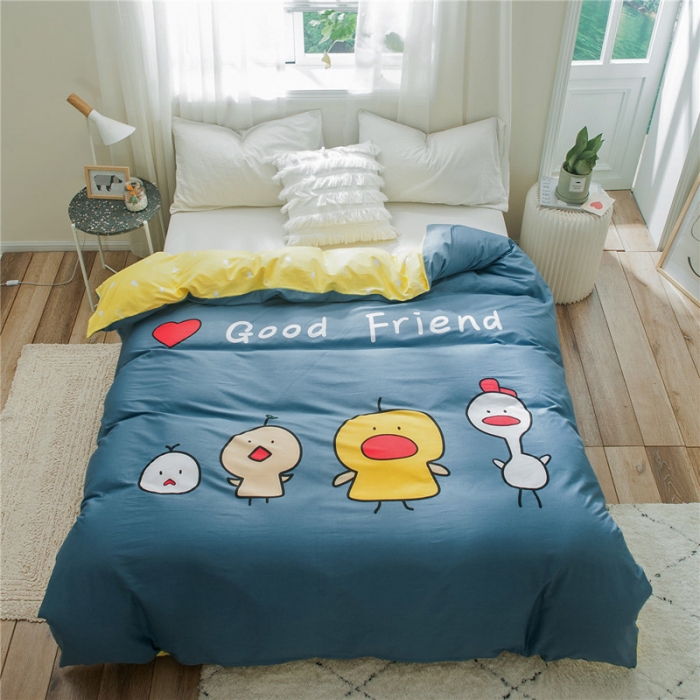 91家纺网 家纺一手货源 找家纺 总单品大版全棉被套纯棉卡通被套儿童被套四件套学生被套单被套