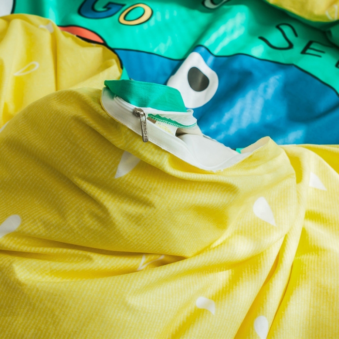 91家纺网 家纺一手货源 找家纺 加厚全棉刺绣四件套卡通四件套大版四件套全棉三件套儿童 恐龙假日