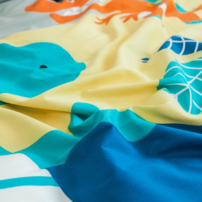 91家纺网 家纺一手货源 找家纺 单品大版全棉被套纯棉被套卡通儿童被套四件套学生单被套恐龙兄弟