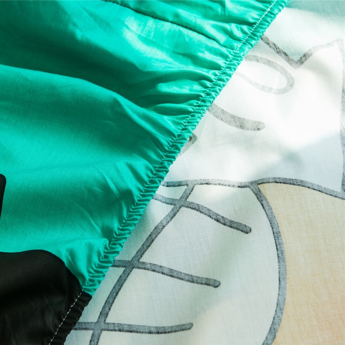 91家纺网 家纺一手货源 找家纺 涵宸全棉大版床笠纯棉床笠卡通儿童学生单床笠单品床笠恐龙假日