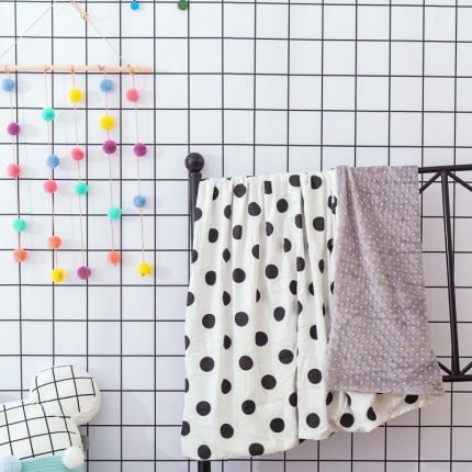 91家纺网 家纺一手货源 找家纺 十九色家纺2019新款婴幼儿豆豆绒法莱绒水晶绒安抚毯被 波点