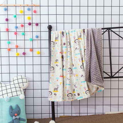 91家纺网 家纺一手货源 找家纺 （总）十九色家纺2019新款婴幼儿豆豆绒法莱绒水晶绒安抚毯被