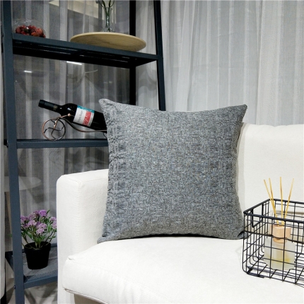 91家纺网 家纺一手货源 找家纺 （总）希诺家居 北欧现代简约纯色棉麻抱枕沙发办公室靠垫
