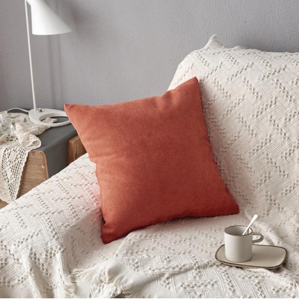 91家纺网 家纺一手货源 找家纺 （总）希诺家居 纯色素色雪尼尔棉花线抱枕北欧风港式风沙发靠垫