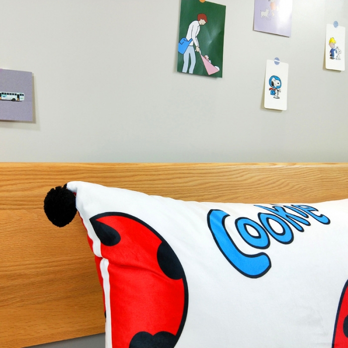 91家纺网 家纺一手货源 找家纺 希诺 2019新款水晶绒长靠垫 芝麻街