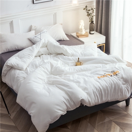 91家纺网 家纺一手货源 找家纺 大豆纤维加厚保暖冬被四季被春秋被子母被被子被芯  白色