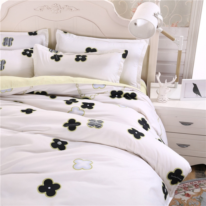 91家纺网 家纺一手货源 找家纺 米粒家纺 2018新品芦荟棉四件套爱兰德