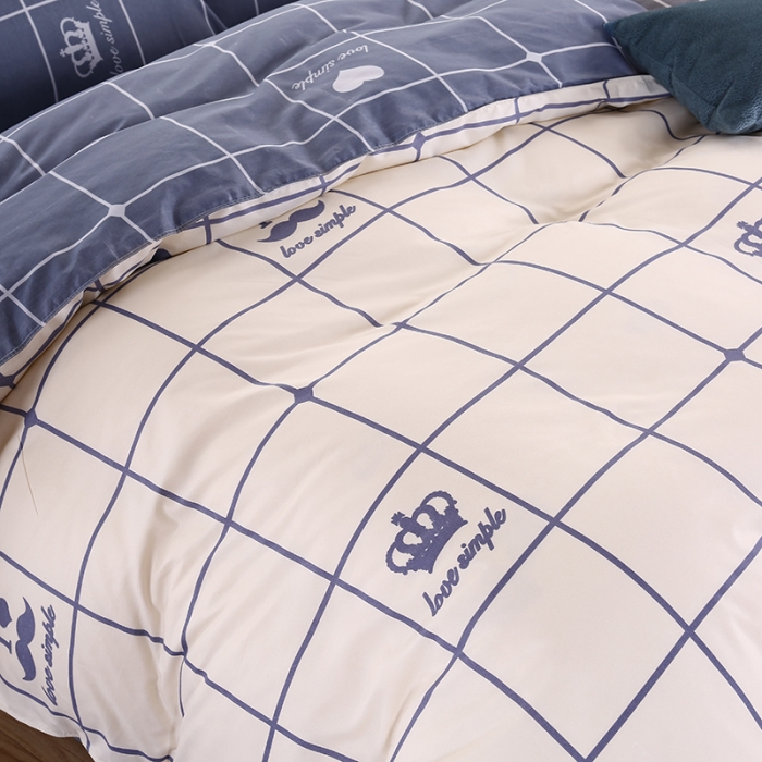 91家纺网 家纺一手货源 找家纺 米粒家纺 2018新品芦荟棉四件套简单爱