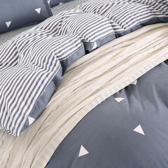 91家纺网 家纺一手货源 找家纺 米粒家纺 2018新品芦荟棉四件套卡奇诺