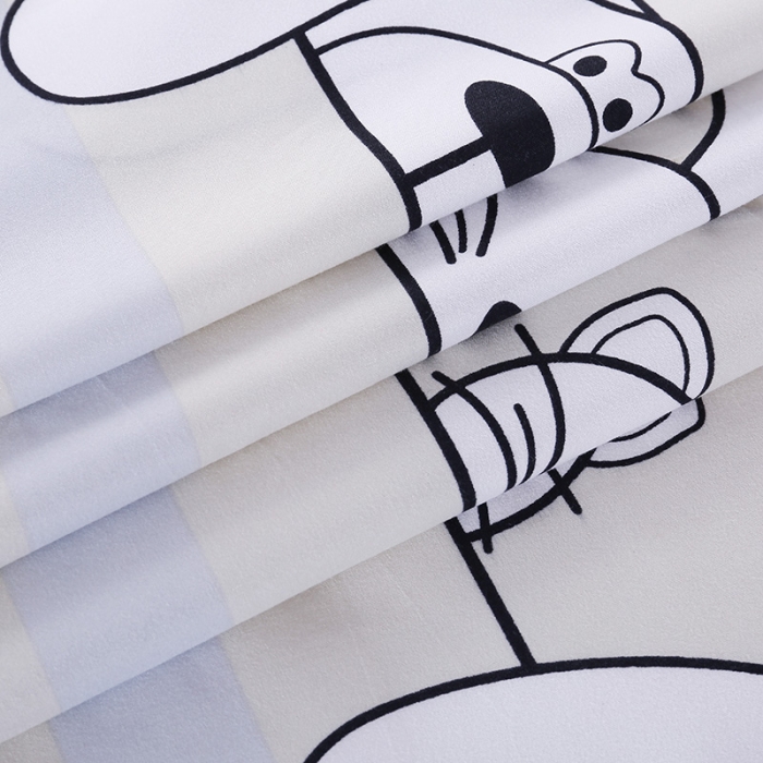 91家纺网 家纺一手货源 找家纺 米粒家纺 2018新品芦荟棉四件套萌宠乐园