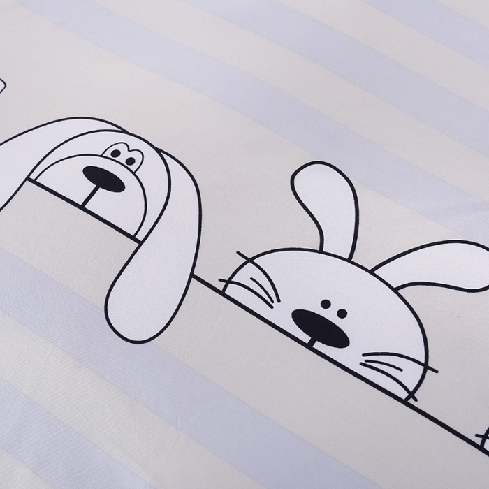 91家纺网 家纺一手货源 找家纺 米粒家纺 2018新品芦荟棉四件套萌宠乐园