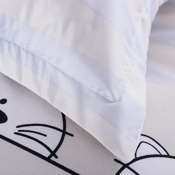 91家纺网 家纺一手货源 找家纺 米粒家纺 2018新品芦荟棉四件套萌宠乐园