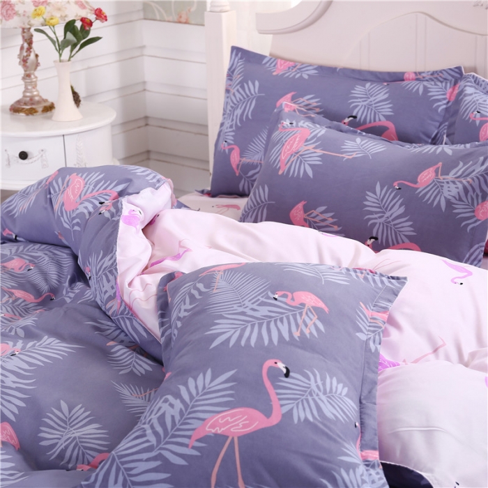 91家纺网 家纺一手货源 找家纺 米粒家纺 2018新品芦荟棉四件套夏利庄园