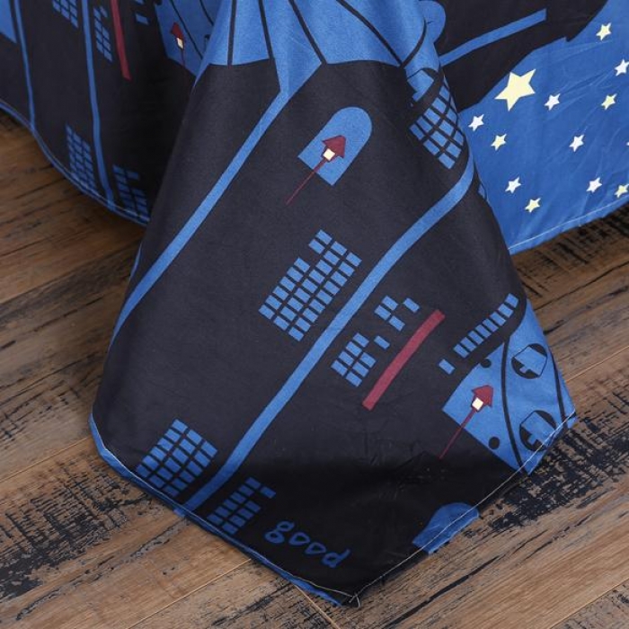 91家纺网 家纺一手货源 找家纺 米粒家纺 2018新品芦荟棉四件套夜空之星