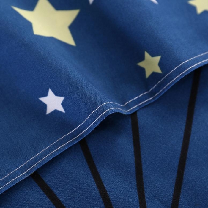 91家纺网 家纺一手货源 找家纺 米粒家纺 2018新品芦荟棉四件套夜空之星