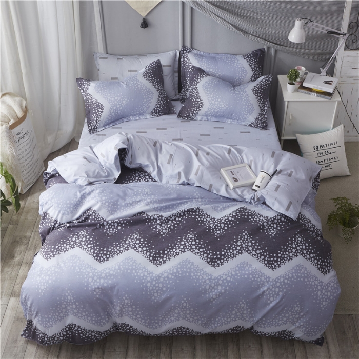 91家纺网 家纺一手货源 找家纺 米粒家纺 2018新品芦荟棉四件套伦敦夜色